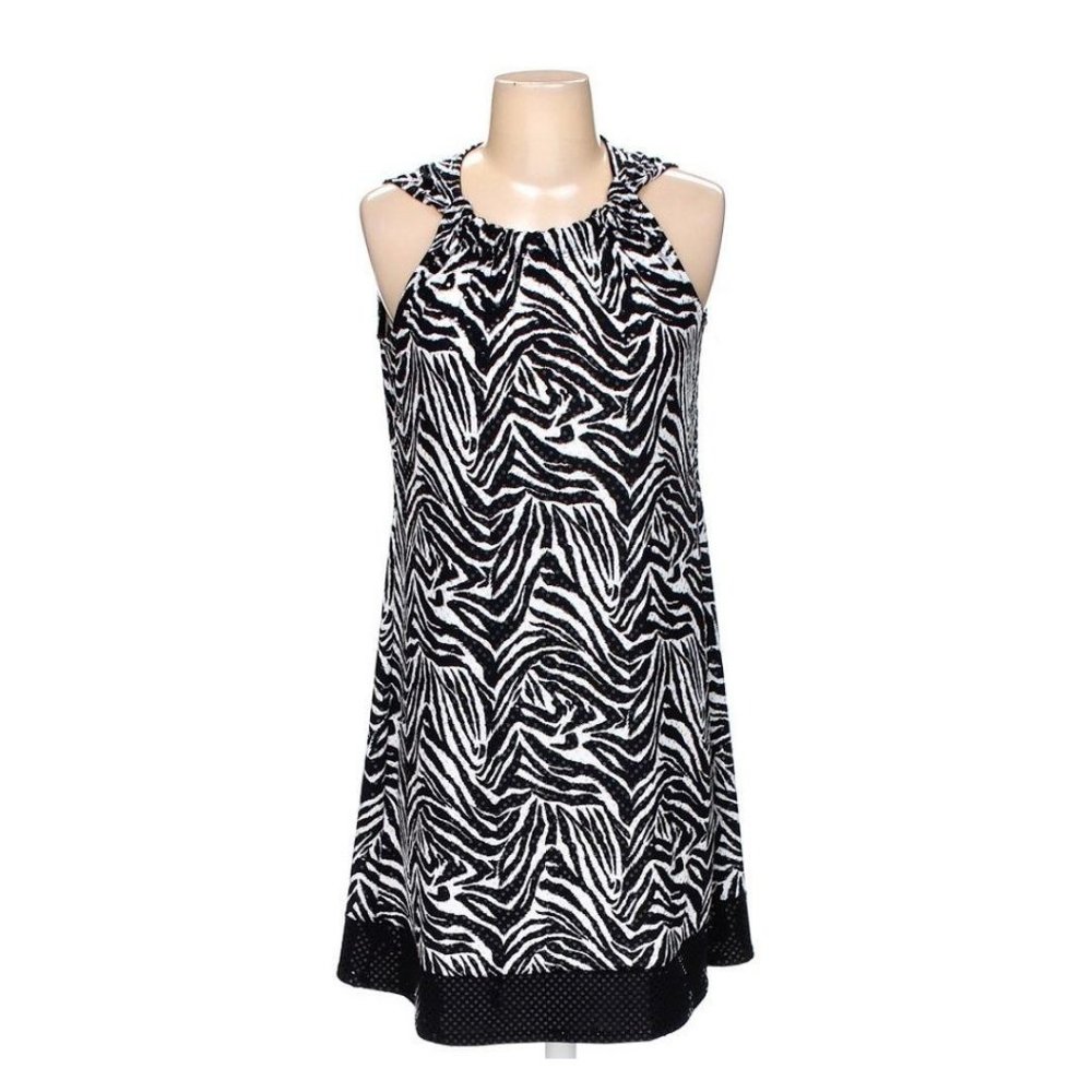 Dressbarn Womens Dress Zebra Print Sleeveless